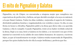 El mito de Pigmalión y Galatea - autoestima